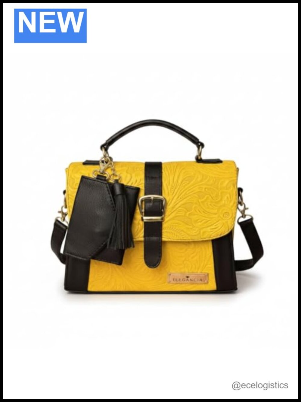 Handcrafted Genuine Leather Crossbody Bag with Small Purse